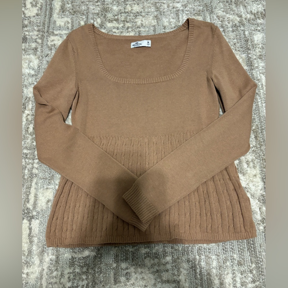 Hollister Long Sleeve Baby Doll Top